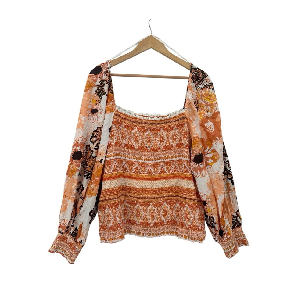 Cato Smocked Top Womens Size 26/28 Cottagecore‎ Coquette Romantic Fairy Spring
